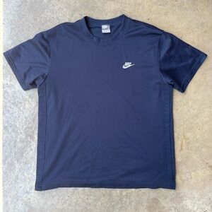 Vintage Y2K Nike Silver Tag Small Swoosh Stitched Blue Jersey Shirt - Large